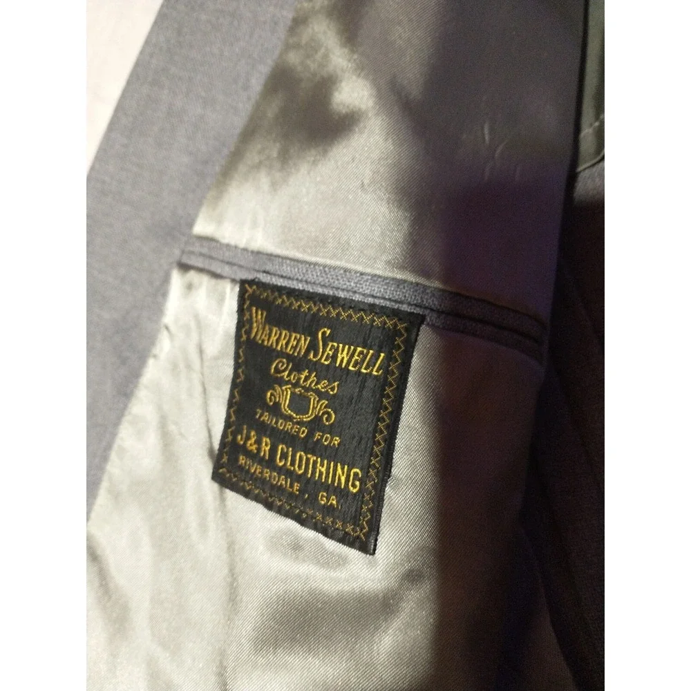 Warren Sewell VTG Blazer Men's 44 Business Jacket Sport Coat Gray Made in USA